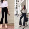 Cách phối đồ với quần jeans ống loe để tôn dáng