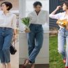 Phối đồ theo style quần jean áo sơ mi trắng nữ