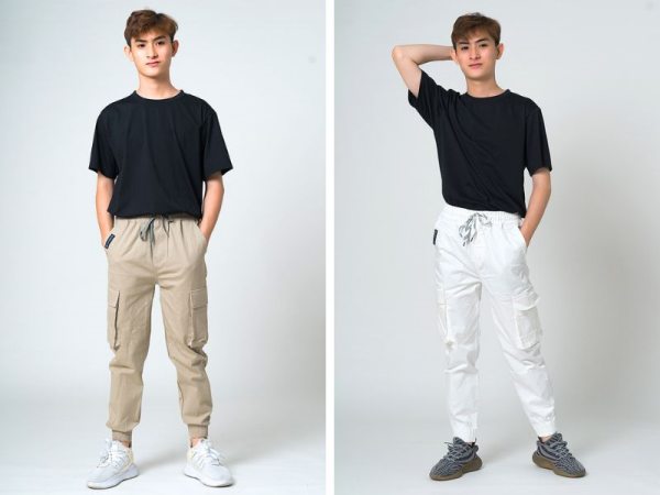 Quần jogger mặc với áo thun