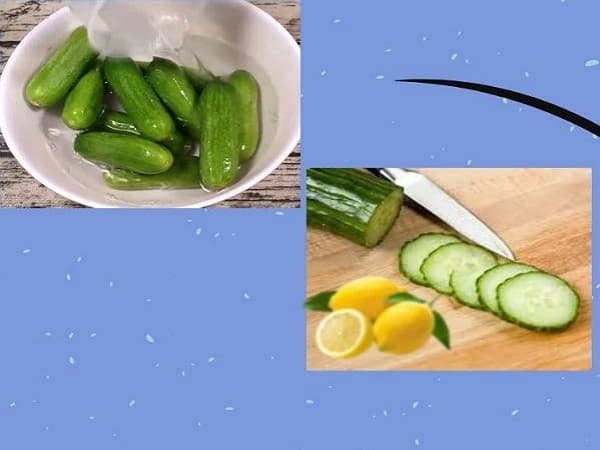 Dưa chuột và chanh ăn trực tiếp